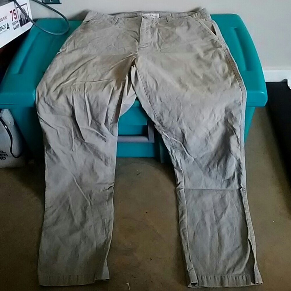 34x32 Calvin Klein Corduroy Grey Chino Mens Pants